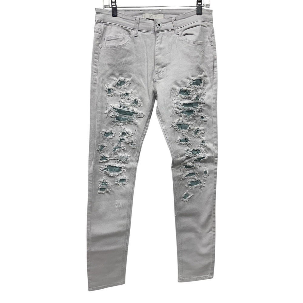 Men's‎ KDNK White Distress Jeans Size 32 Style KNB3206